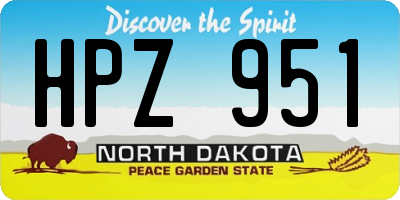 ND license plate HPZ951