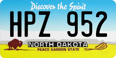 ND license plate HPZ952