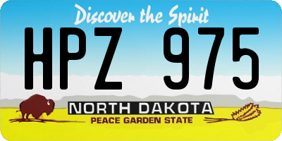 ND license plate HPZ975