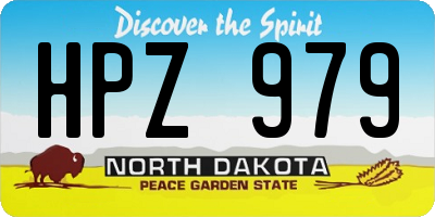 ND license plate HPZ979