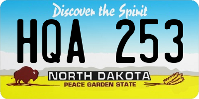 ND license plate HQA253