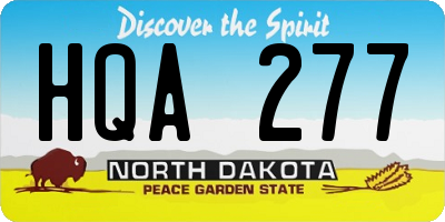 ND license plate HQA277