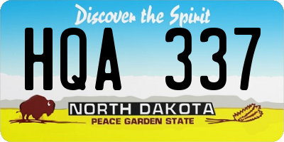 ND license plate HQA337