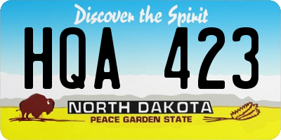 ND license plate HQA423