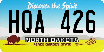 ND license plate HQA426