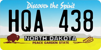 ND license plate HQA438