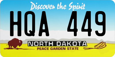 ND license plate HQA449