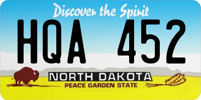 ND license plate HQA452