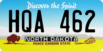 ND license plate HQA462