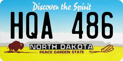 ND license plate HQA486