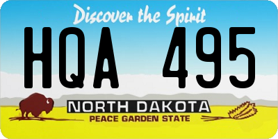 ND license plate HQA495