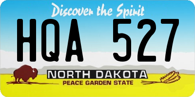 ND license plate HQA527
