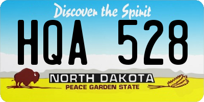 ND license plate HQA528