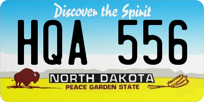 ND license plate HQA556