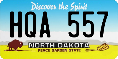 ND license plate HQA557