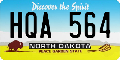 ND license plate HQA564