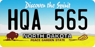 ND license plate HQA565