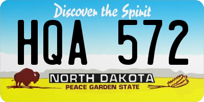 ND license plate HQA572