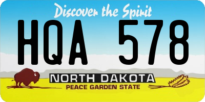 ND license plate HQA578