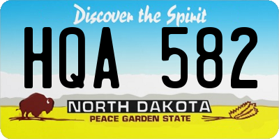 ND license plate HQA582