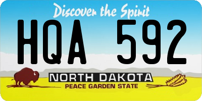ND license plate HQA592