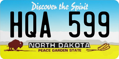 ND license plate HQA599