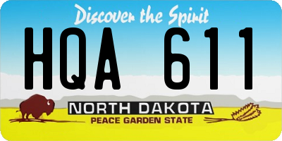 ND license plate HQA611