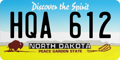 ND license plate HQA612