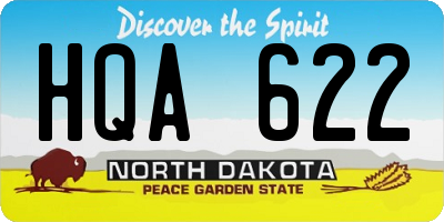 ND license plate HQA622