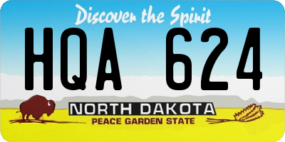 ND license plate HQA624
