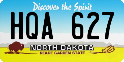 ND license plate HQA627
