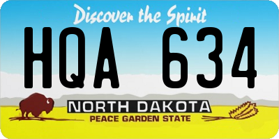 ND license plate HQA634