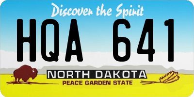 ND license plate HQA641