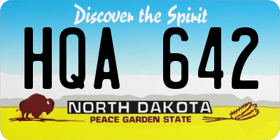 ND license plate HQA642