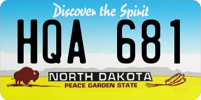 ND license plate HQA681