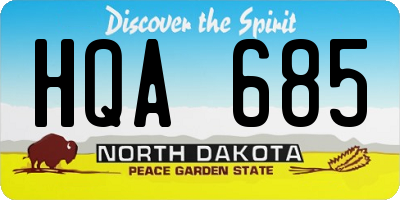 ND license plate HQA685