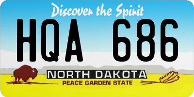 ND license plate HQA686