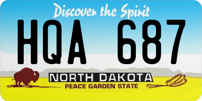 ND license plate HQA687