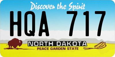 ND license plate HQA717