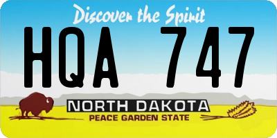 ND license plate HQA747