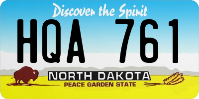 ND license plate HQA761
