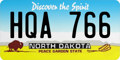 ND license plate HQA766