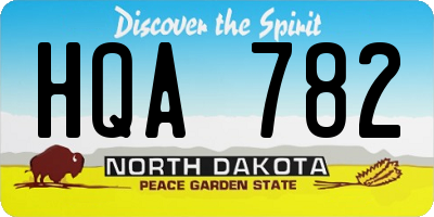 ND license plate HQA782