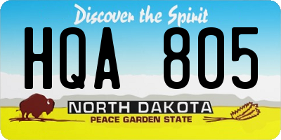 ND license plate HQA805