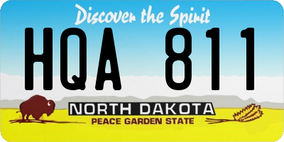 ND license plate HQA811