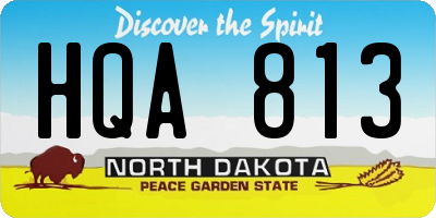 ND license plate HQA813