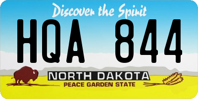 ND license plate HQA844