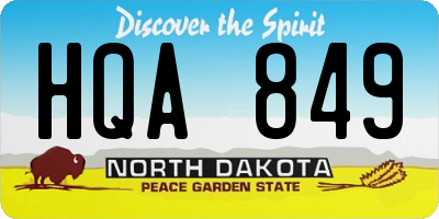 ND license plate HQA849