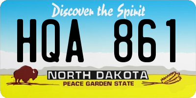 ND license plate HQA861