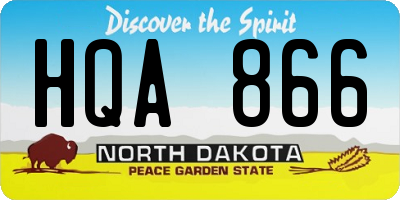 ND license plate HQA866
